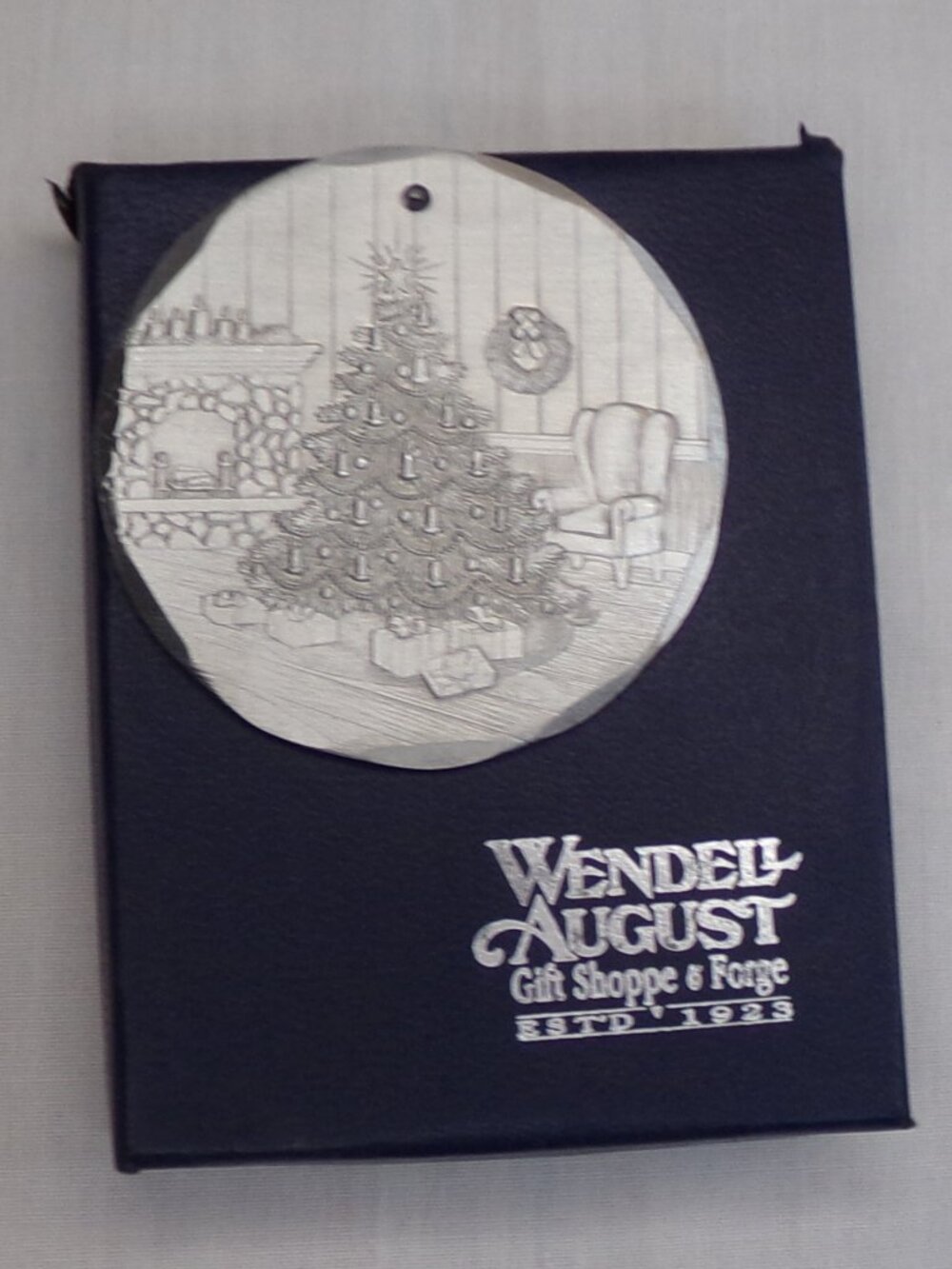 1998 Wendell August Forge Silver Tone Christmas Tree Ornament 75th Anniversary